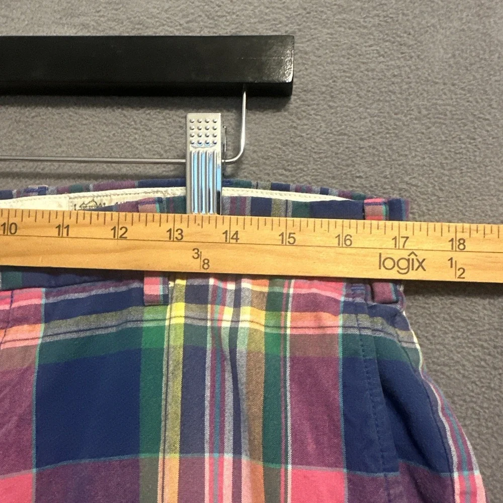 VTG Y2K Polo Ralph Lauren Indian Madras Plaid Shorts Mens 34 Preppy 9